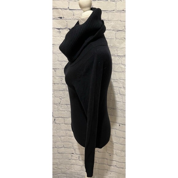 GAP Women's Pullover Solid Turtleneck Sweater Navy Blue Wool Blend Size Small - Picture 3 of 8